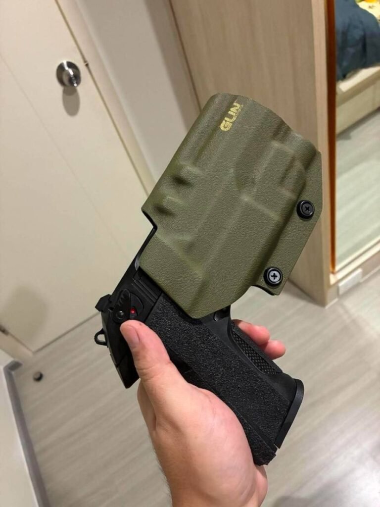 ซองปืนพกนอก KYDEX สีเขียวทหาร งานยุคปัจจุบันของ GUN BANGKOK