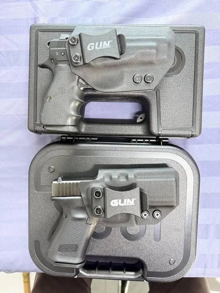 เปรียบเทียบซองปืน KYDEX พกในของ GUN BANGKOK ซองยุคแรกสำหรับ CZ 75 Compact กับซองยุคปัจจุบันสำหรับ Glock 19